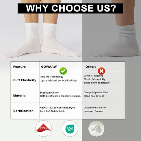 6 Pairs Men's Lightweight Cotton Short Crew Socks, Breathable Smooth Toe Design for Work & Casual Wear, Soft Durable Athletic Walking Socks with High Stretch, Size 7-10 in Saudi Arabia