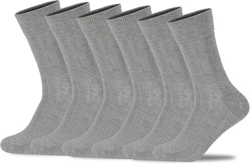 Mens Ribbed Bamboo Rayon Dress Socks,Mid Calf,Moisture Wicking,Anti-Odor,Durable Crew Socks Size 10-13 in Saudi Arabia