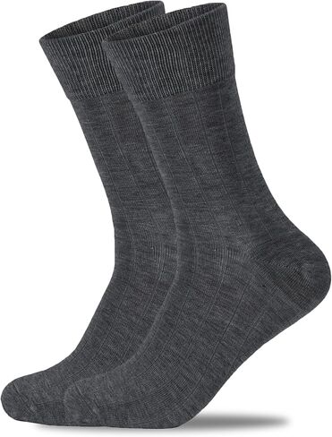 Mens Ribbed Bamboo Rayon Dress Socks,Mid Calf,Moisture Wicking,Anti-Odor,Durable Crew Socks Size 10-13 in Saudi Arabia