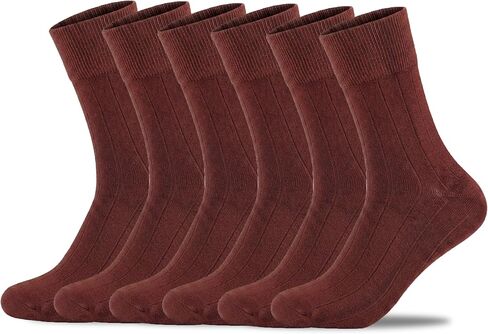 Mens Ribbed Bamboo Rayon Dress Socks,Mid Calf,Moisture Wicking,Anti-Odor,Durable Crew Socks Size 10-13 in Saudi Arabia