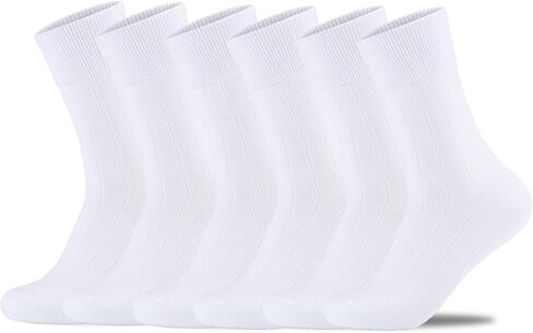 Mens Ribbed Bamboo Rayon Dress Socks,Mid Calf,Moisture Wicking,Anti-Odor,Durable Crew Socks Size 10-13 in Saudi Arabia