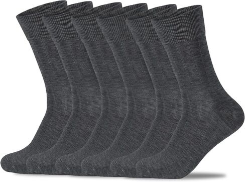 Mens Ribbed Bamboo Rayon Dress Socks,Mid Calf,Moisture Wicking,Anti-Odor,Durable Crew Socks Size 10-13 in Saudi Arabia