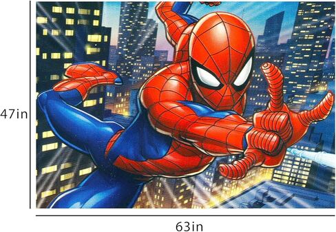 Spiderman Rug for Kids Room Set - Bundle with 48x72in Area Carpet for Bedroom, Room Decor, Plus Stickers and More | Spiderman Rug for Bedroom in Saudi Arabia