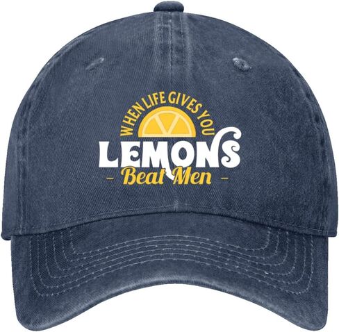 When Life Gives You Lemons Beat Men Hat for Womens Low Profile Washed in Saudi Arabia
