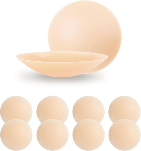 4 Pairs Silicone Nipple Covers for Women, Reusable Adhesive Invisible Pasties, No Show Nippleless Covers for Strapless & Backless Wear Nude in Saudi Arabia