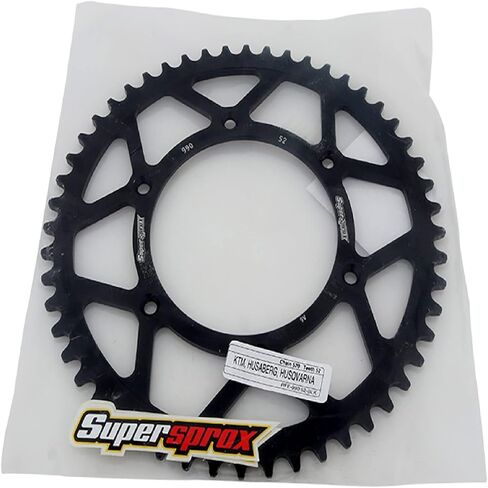 Supersprox RFE-990-52-BLK Rear Steel Sprocket For Husqvarna 450 FE 04 05 06 07 08 09 10 11 14 16 17, 501 FE 13 14 15 16 17, FE 501 S 15 16, 350 FX 17, 125 TC 14 15 16 17, 125 TE 15 16, 150 TE 17 in Kuwait