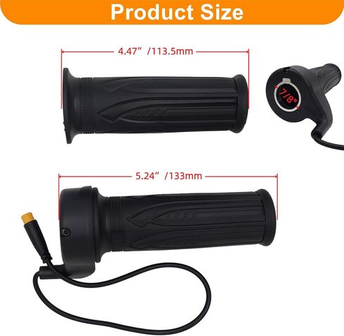 SEMIMO E-Bike 20X Full Twist Throttle Grip - 12V-72V دراجة كهربائية سكوتر دراجة نارية مسرع لمقود 22.2 مم مع موصل مقاوم للماء 3 دبابيس in Kuwait