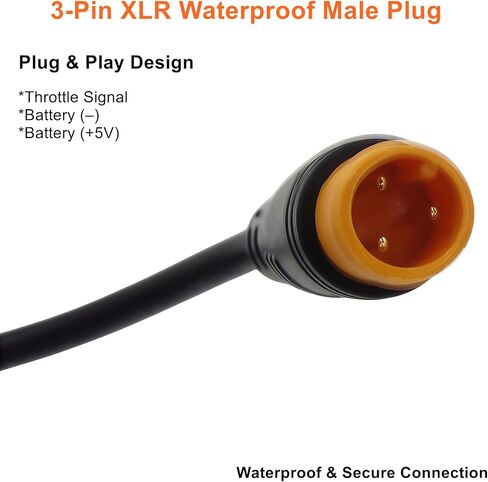 SEMIMO E-Bike 20X Full Twist Throttle Grip - 12V-72V دراجة كهربائية سكوتر دراجة نارية مسرع لمقود 22.2 مم مع موصل مقاوم للماء 3 دبابيس in Kuwait