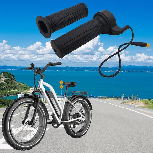 SEMIMO E-Bike 20X Full Twist Throttle Grip - 12V-72V دراجة كهربائية سكوتر دراجة نارية مسرع لمقود 22.2 مم مع موصل مقاوم للماء 3 دبابيس in Kuwait