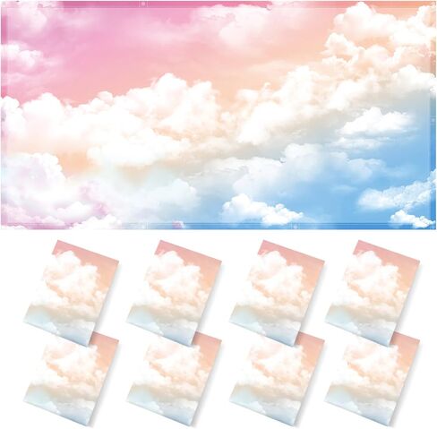 8 Pcs Fluorescent Light Covers - 4 x 2 Feet Covers for Ceiling Lights, Magnetic Light Filters for Classroom, Office, Hospitals, Home in Saudi Arabia