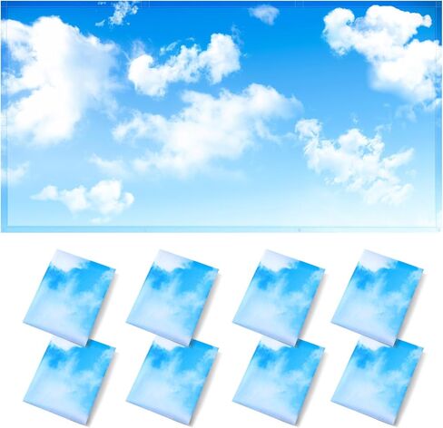 8 Pcs Fluorescent Light Covers - 4 x 2 Feet Covers for Ceiling Lights, Magnetic Light Filters for Classroom, Office, Hospitals, Home in Saudi Arabia