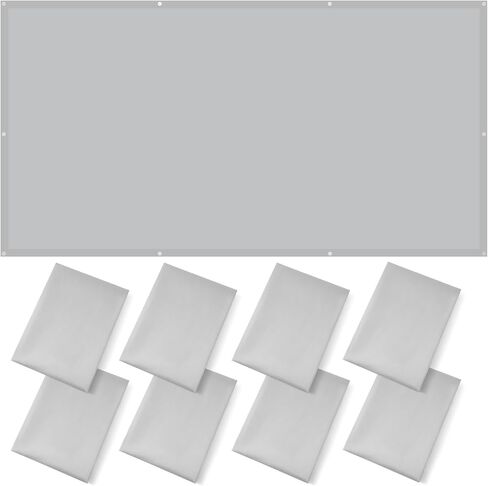 8 Pcs Fluorescent Light Covers - 4 x 2 Feet Covers for Ceiling Lights, Magnetic Light Filters for Classroom, Office, Hospitals, Home in Saudi Arabia