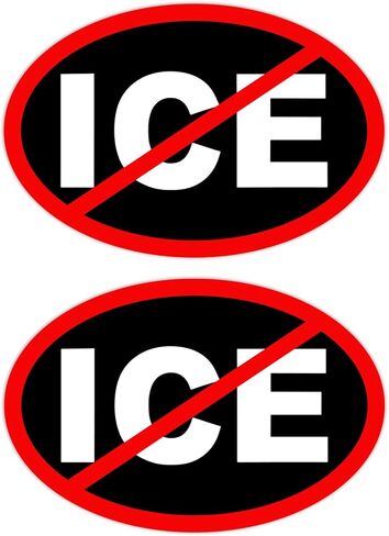 2 Pack NO ICE Car Magnet - 4x6 inches Anti ICE Vinyl Coat of Arms Auto Bumper Magnets - for Car Truck SUV, Mailboxes, or Any Other Magnetic Surfacet (Elliptical) in Saudi Arabia
