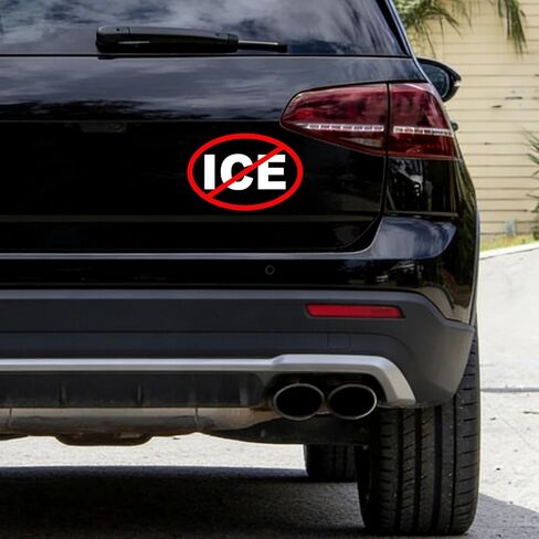 2 Pack NO ICE Car Magnet - 4x6 inches Anti ICE Vinyl Coat of Arms Auto Bumper Magnets - for Car Truck SUV, Mailboxes, or Any Other Magnetic Surfacet (Elliptical) in Saudi Arabia