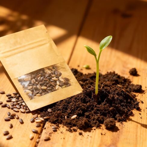 160 عبوة من Volokitx مقاس 2.8 × 3.5 بوصة مغلفات بذور قابلة للإغلاق مع نافذة شفافة، مغلفات ورق كرافت بنية صغيرة لتوفير البذور والحديقة المنزلية in Kuwait