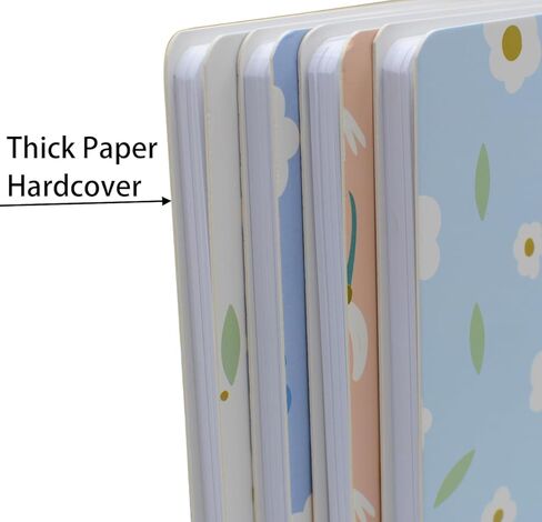 YIKANGHENG 4 Pcs A5 Size Spiral Notebook, 8.3 In x 5.9 In Thick Paper Hardcover 8mm Ruled 80 Sheets for Study Office and Notes (daisy) in Saudi Arabia