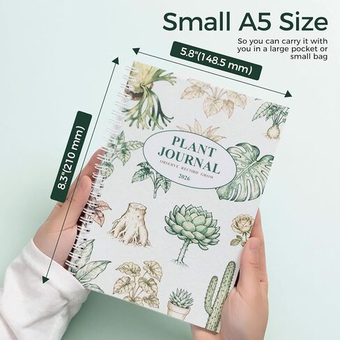 2026 Plant Care Journal Notebook For Recording Plant Watering and Fertilization, Plant Information Notebook, Gardening Journal For Plant Lovers, A5 SIZE (8.3 x 5.8 inch) 50 pages in Saudi Arabia