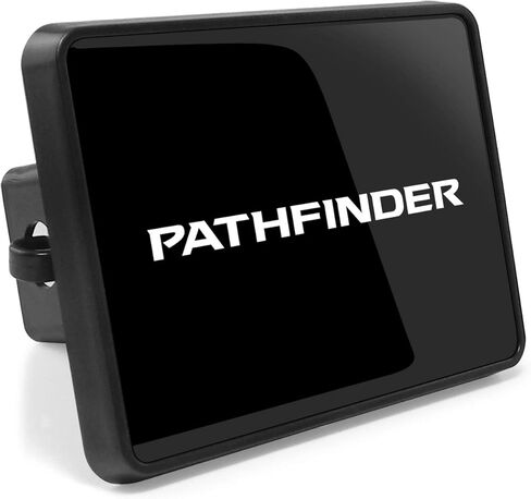 iPick Image, Compatible with - Nissan Pathfinder UV Graphic Black Metal Face-Plate on ABS Plastic 2 inch Tow Hitch Cover in Saudi Arabia