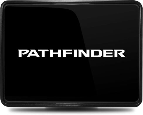 iPick Image, Compatible with - Nissan Pathfinder UV Graphic Black Metal Face-Plate on ABS Plastic 2 inch Tow Hitch Cover in Saudi Arabia