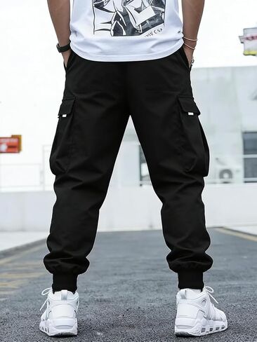 Men’s Cargo Jogger Pants Loose Fit Outdoor Casual Athletic Work Pants Straight Leg for Spring Fall in Saudi Arabia
