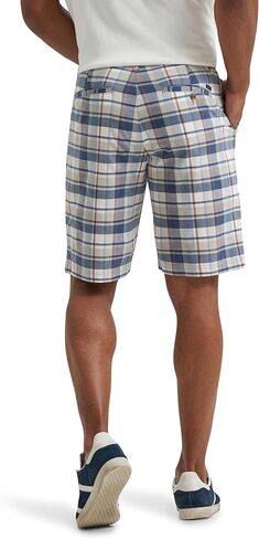 Lee Men's Extreme Motion Flat Front Short, Slate Gray Plaid, 40 in Saudi Arabia