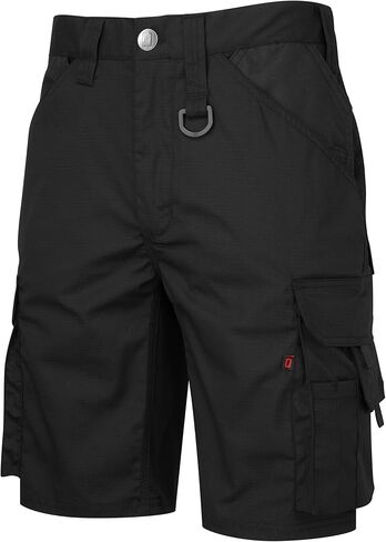 Mens Workwear Shorts - Slim Fit - Stretch Rip Stop Fabric Holster Multi Pockets Cordura YKK Zip - Bevel Pro in Saudi Arabia