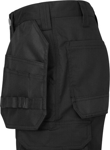 Mens Workwear Shorts - Slim Fit - Stretch Rip Stop Fabric Holster Multi Pockets Cordura YKK Zip - Bevel Pro in Saudi Arabia