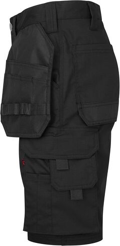 Mens Workwear Shorts - Slim Fit - Stretch Rip Stop Fabric Holster Multi Pockets Cordura YKK Zip - Bevel Pro in Saudi Arabia