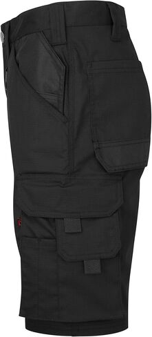 Mens Workwear Shorts - Slim Fit - Stretch Rip Stop Fabric Holster Multi Pockets Cordura YKK Zip - Bevel Pro in Saudi Arabia