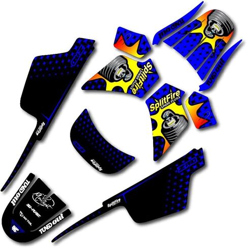 Blue Spark Racing Graphics Kit That fits The Yamaha PW50. Full Decal Sticker Kit in Saudi Arabia