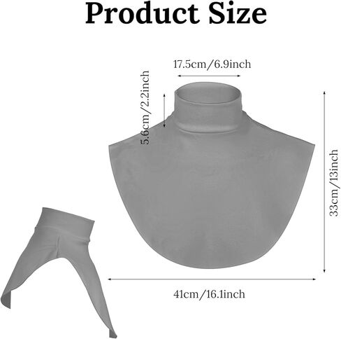 Yolev Turtleneck Fake Collar Detachable Dickey Collar for Women Men Cotton Half Mock Turtleneck Unisex in Saudi Arabia