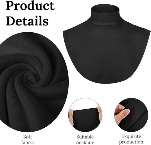 Yolev Turtleneck Fake Collar Detachable Dickey Collar for Women Men Cotton Half Mock Turtleneck Unisex in Saudi Arabia