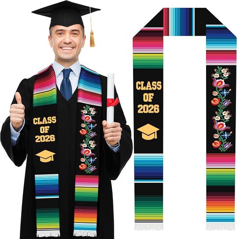 Mexican Graduation Sash Class of 2024 | Mexican Graduation Stole | Serape Stole in Kuwait