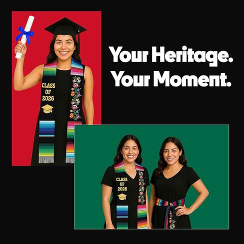 Mexican Graduation Sash Class of 2024 | Mexican Graduation Stole | Serape Stole in Kuwait