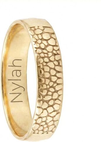 Custom Pet Noseprint Sterling Silver Ring – No Kit or Messy Wax Required! | Honor Your Once-In-A-Lifetime Bond | Cat and Dog Christmas Gifts for Pet Lovers | Personalized Pet Loss Sympathy Gift [6MM] in Kuwait