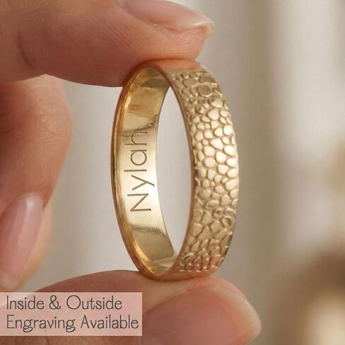 Custom Pet Noseprint Sterling Silver Ring – No Kit or Messy Wax Required! | Honor Your Once-In-A-Lifetime Bond | Cat and Dog Christmas Gifts for Pet Lovers | Personalized Pet Loss Sympathy Gift [6MM] in Kuwait