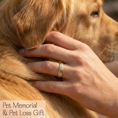 Custom Pet Noseprint Sterling Silver Ring – No Kit or Messy Wax Required! | Honor Your Once-In-A-Lifetime Bond | Cat and Dog Christmas Gifts for Pet Lovers | Personalized Pet Loss Sympathy Gift [6MM] in Kuwait