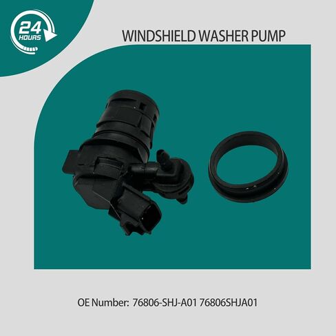 Black Windshield Washer Pump with Grommet for Honda Odyssey 2005 2006 2007 2008 2009 2010 76806-SHJ-A01 76806SHJA01 Car Front Water Washer Fluid Pump in Kuwait