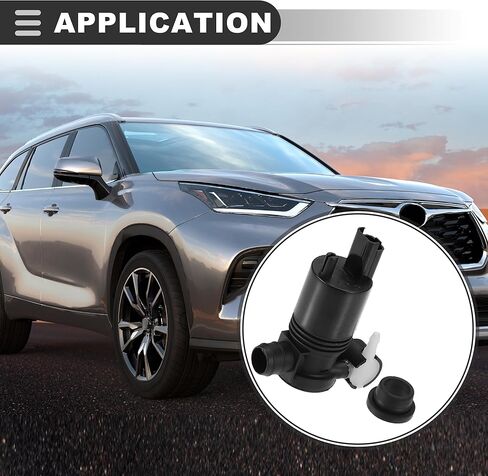 Motoforti Windshield Washer Motor Pump, for Nissan Rogue 2014-2017, Plastic, Black in Saudi Arabia