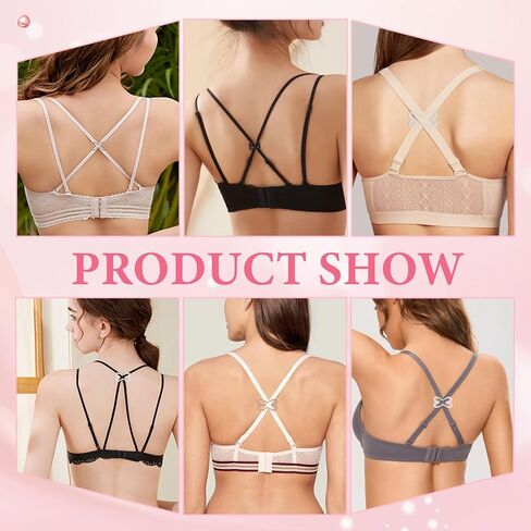 Bra Strap Clips to Make Racerback, 12 Pack Bra Straps Holder Clips for Racerback Bra Strap Holders for Slipping Conceal Straps Cleavage Control, Cross Back Converters in Saudi Arabia