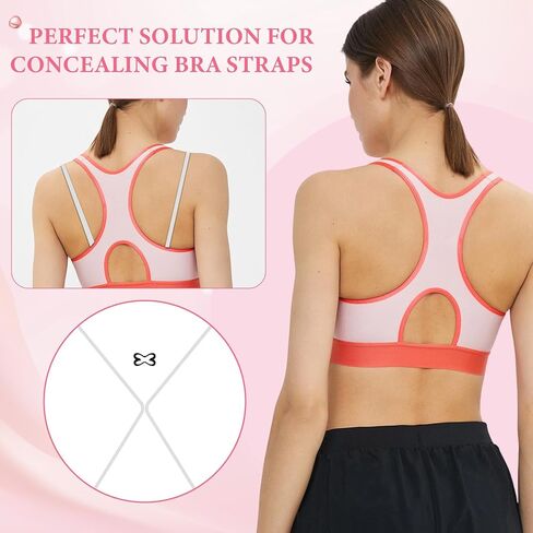 Bra Strap Clips to Make Racerback, 12 Pack Bra Straps Holder Clips for Racerback Bra Strap Holders for Slipping Conceal Straps Cleavage Control, Cross Back Converters in Saudi Arabia