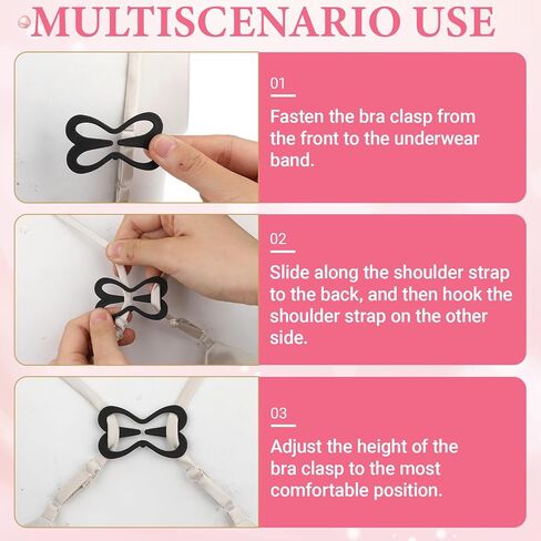 Bra Strap Clips to Make Racerback, 12 Pack Bra Straps Holder Clips for Racerback Bra Strap Holders for Slipping Conceal Straps Cleavage Control, Cross Back Converters in Saudi Arabia