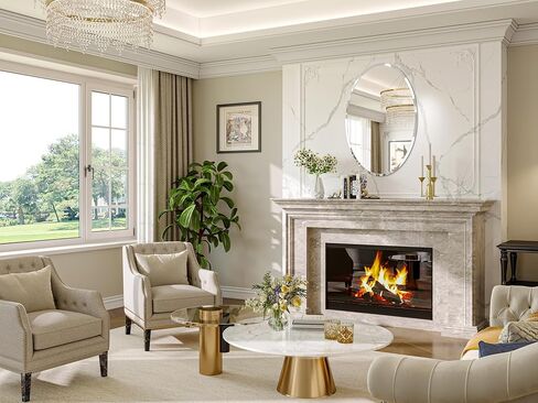 Frameless Oval Mirror, 22"x30" Beveled Oval Bathroom Mirrors, Wall Mounted Vanity Mirror for Bedroom, Entryway, Living Room, Hangs Horizontally or Vertically in Kuwait