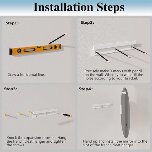 Frameless Oval Mirror, 22"x30" Beveled Oval Bathroom Mirrors, Wall Mounted Vanity Mirror for Bedroom, Entryway, Living Room, Hangs Horizontally or Vertically in Kuwait