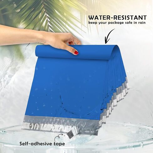 Yens Poly Mailers 10X13 100 حزمة زرقاء، أظرف شحن ذاتية اللصق قوية مقاومة للماء للشحن والبريد والتعبئة M4 in Kuwait