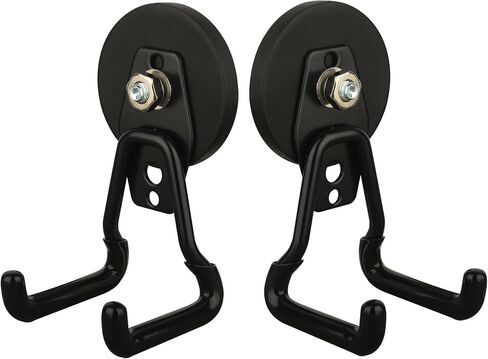 MUTUACTOR Magnetic Hooks,4Pack Strong Heavy Duty Magnetic Hooks for Hanging,Non-Slip Rubber Coated Utility Magnetic Hooks for Storage Garage Tools Power Drill Driver Tool Chest Locker(Orange) in Kuwait