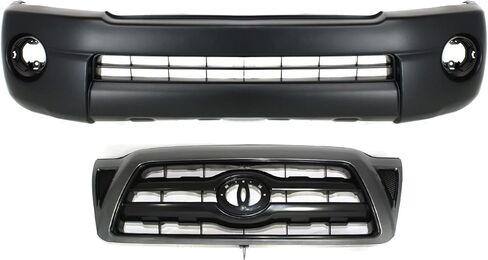 غطاء المصد الأمامي Garage-Pro لسيارة Toyota Tacoma 2005-2011، طقم مكون من قطعتين، أمامي، مزخرف، يتضمن (1) غطاء ممتص الصدمات، (1) شبكة، ملحقات Toyota Tacoma in Saudi Arabia