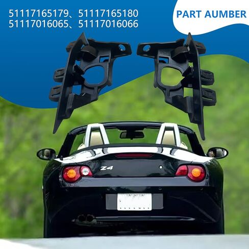 1 Pair Front Bumper Retainer Bracket Holder (Left & Right) - Compatible with BMW E85 E86 Z4 2003-2008 - Bumper Cover Support Set - Replaces# 51117165179, 51117165180, 51117016065, 51117016066 in Saudi Arabia