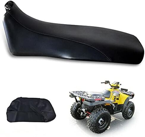 CHEDA Seat Cover Compatible with 1996 1997 1998 1999 2000 2001 2002 2003 2004 Polaris Sportsman 400 500 600 700 Waterproof Leather w/o Console Lid (Black) in Saudi Arabia