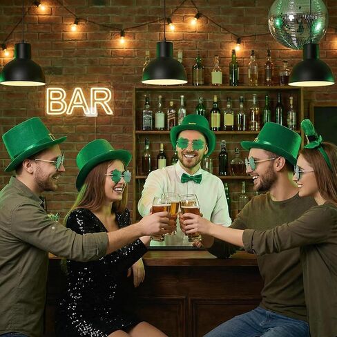 JATEBI 4 Pairs St. Patrick’s Day Irish Shamrock Sunglasses Green Four Leaf Clover Glasses Leprechaun Costume Eyeglasses Saint Patrick Gift Eyewear Party Decorations Accessories in Saudi Arabia